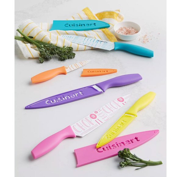 *SOLD* Cuisinart Advantage 10-Pc Multicolor Knife Set Chefs Knife with Guards - Picture 2 of 5